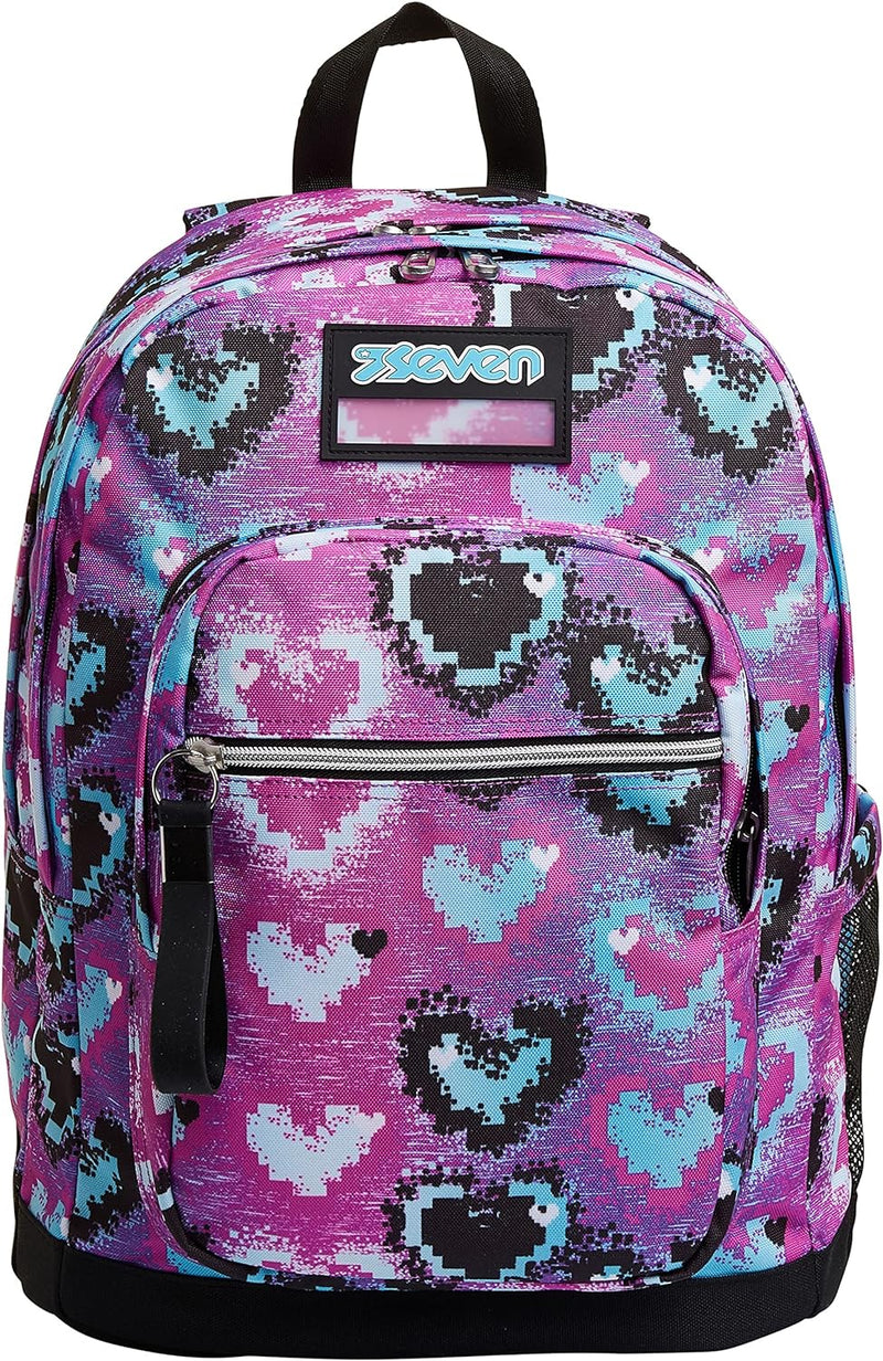 SEVEN RUCKSACK NEW FIT GLOSSY GIRL Backpack für Schule, Uni & Freizeit, Geräumige Schultasche für Te