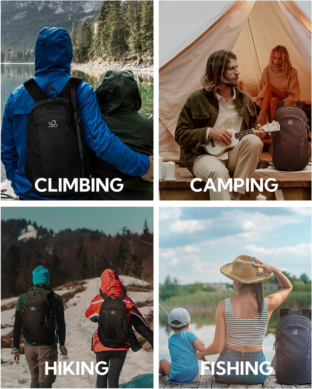 WATERFLY Wanderrucksack 30L Trekkingrucksack Reiserucksack: Wasserdicht Wandern Rucksack Trekking Ou