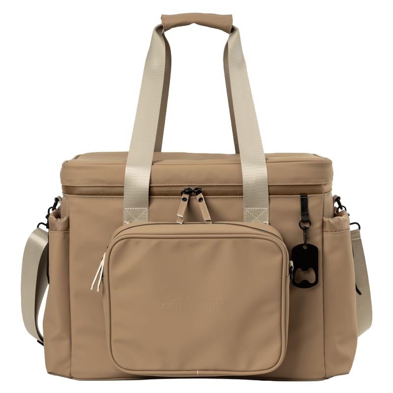 Kühltasche 40L mit Abnehmbarer Fronttasche, auslaufsichere Thermotasche mit Flaschenöffner, isoliert