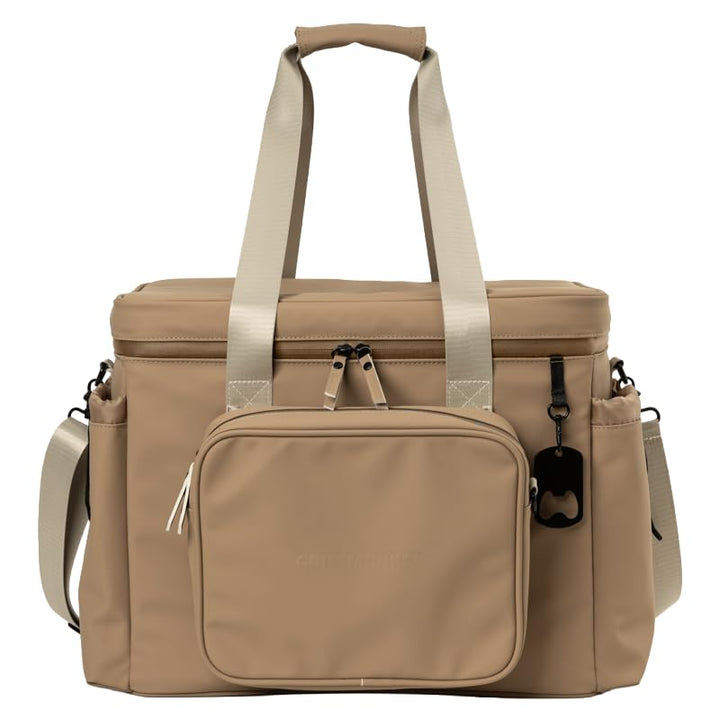 Kühltasche 40L mit Abnehmbarer Fronttasche, auslaufsichere Thermotasche mit Flaschenöffner, isoliert