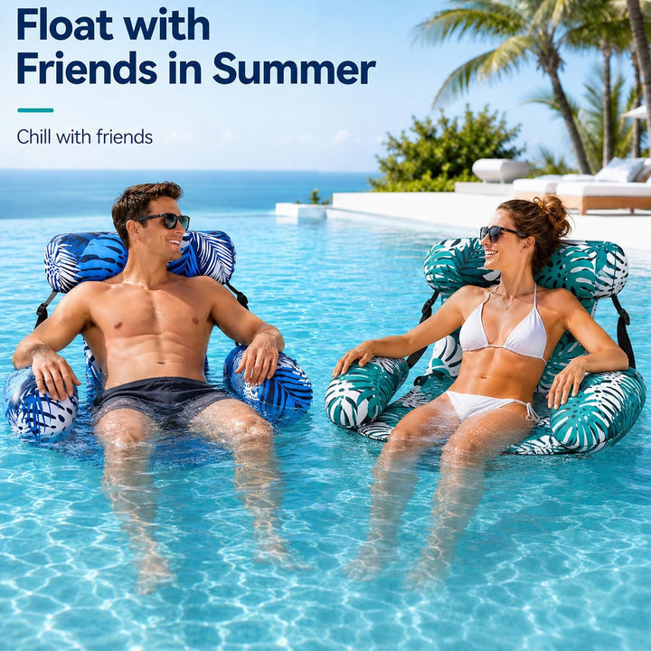 Schwimmsessel,Pool Sessel,Aufblasbarer Sessel für Pool,Aufblasbare Wasser Pool Luftmatratze für Erwa