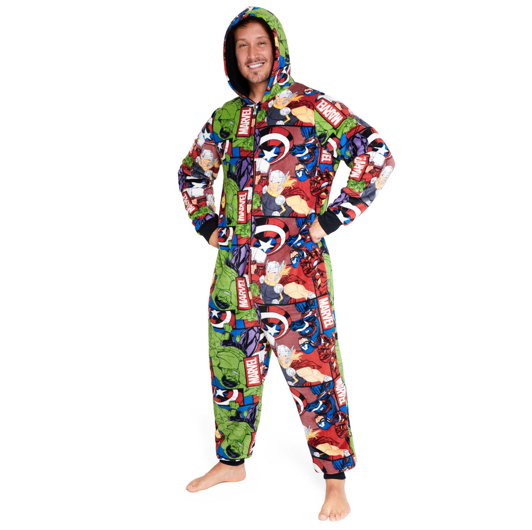 Marvel Herren Schlafoveralls L Mehrfarbig, L Mehrfarbig