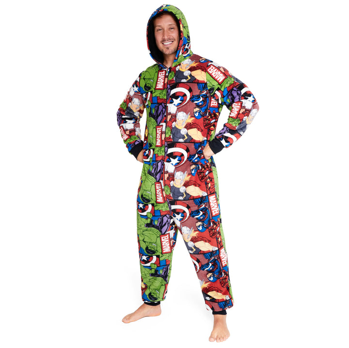 Marvel Herren Schlafoveralls L Mehrfarbig, L Mehrfarbig