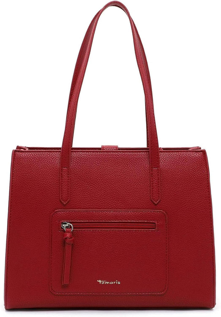 Tamaris Shopper Jasmina 31753 Damen Handtaschen Uni Einheitsgrösse Red 600, Einheitsgrösse Red 600