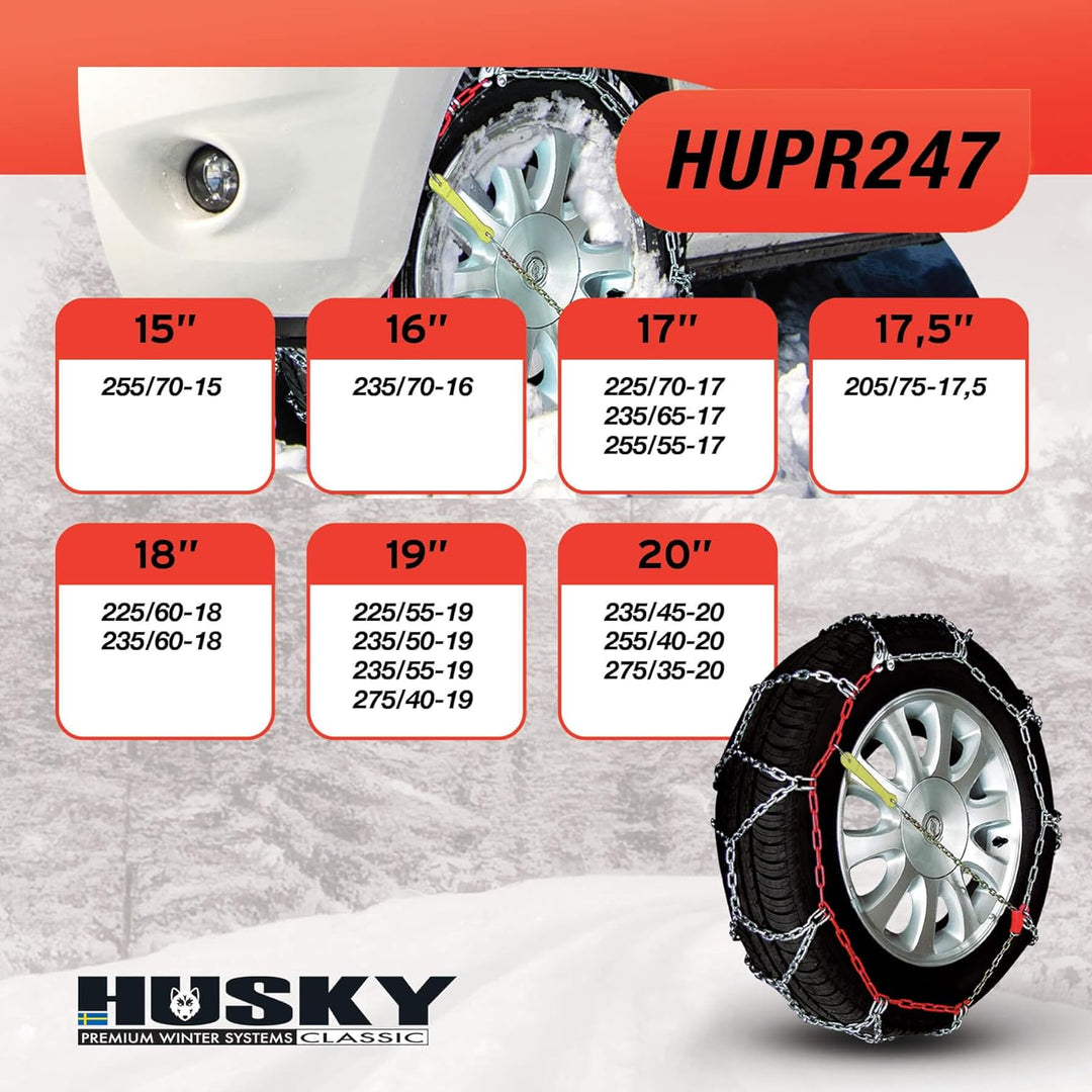 SUMEX HUPR247 4WD Husky Professional Schneeketten 16 mm, HUPR247