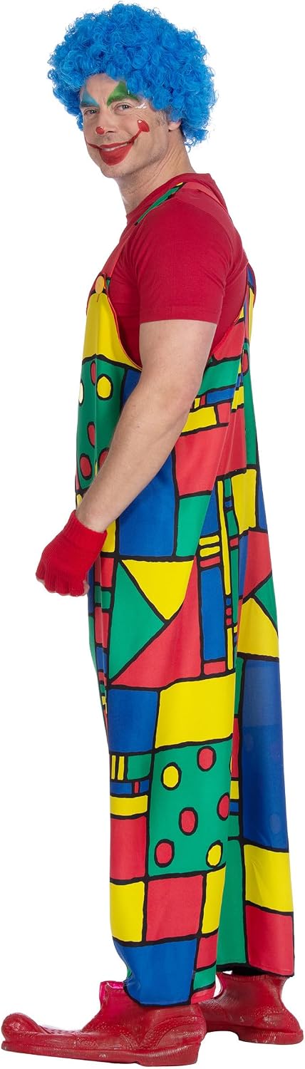 Herren-Kostüm Clown-Latzhose, Gr. 54-56 56 Bunt, 56 Bunt