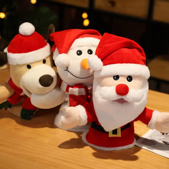 Toyvian Schneemann Fingerpuppe, Weihnachts Spielzeug Kinder Plüschpuppe Rentier Schneemann Handpuppe