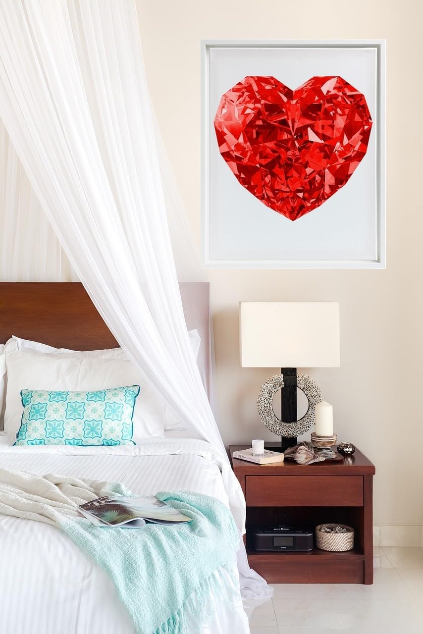 Stallmann Design Schattenfugenrahmen 48x68 cm weiss, Bilderrahmen für Leinwandbilder auf Keilrahmen,