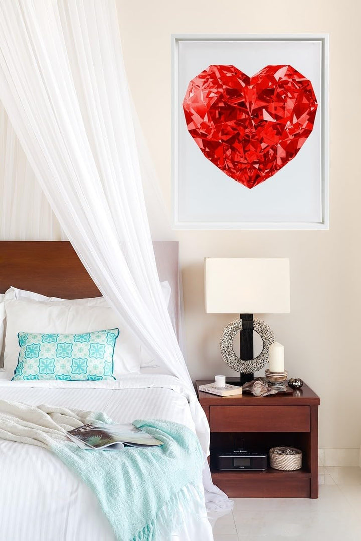 Stallmann Design Schattenfugenrahmen 48x68 cm weiss, Bilderrahmen für Leinwandbilder auf Keilrahmen,