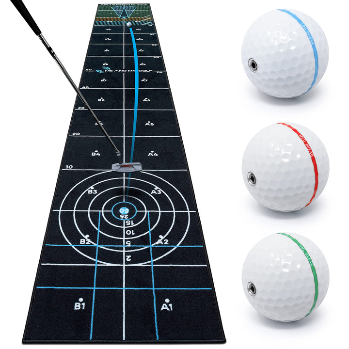ME AND MY GOLF 6 in 1 Games Golf Puttting Mat (4,3 m) – inkl. Anleitungsvideos (evtl. Nicht in Deuts