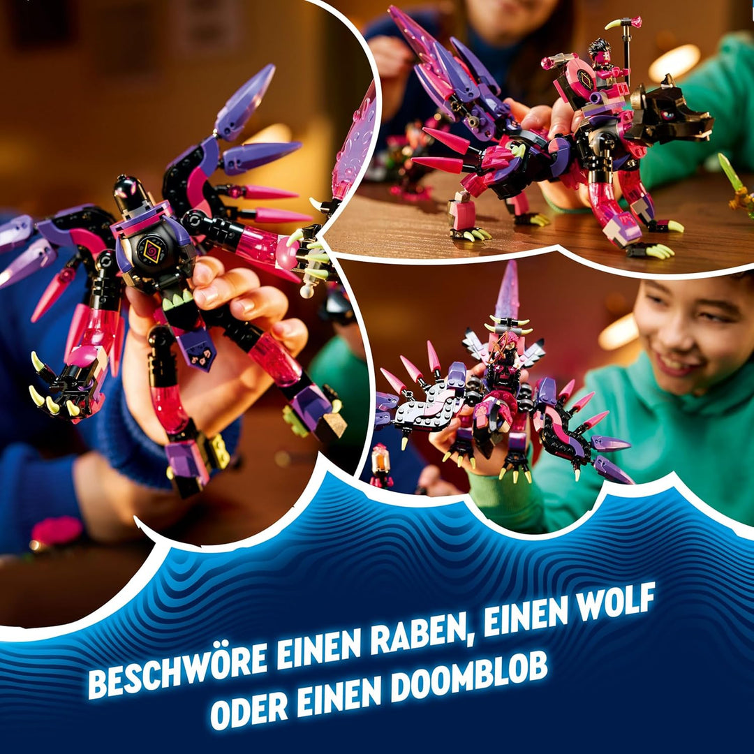 LEGO DREAMZzz 3-in-1 Die Albtraumkreaturen der Nimmerhexe, magisches Kinderspielzeug, baubarer Kesse