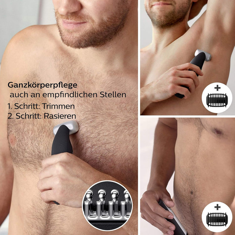 Philips Bodygroom Series 5000 mit Aufsatz für Rückenhaarentfernung BG5020/15 (inkl. 3 Kammaufsätze)