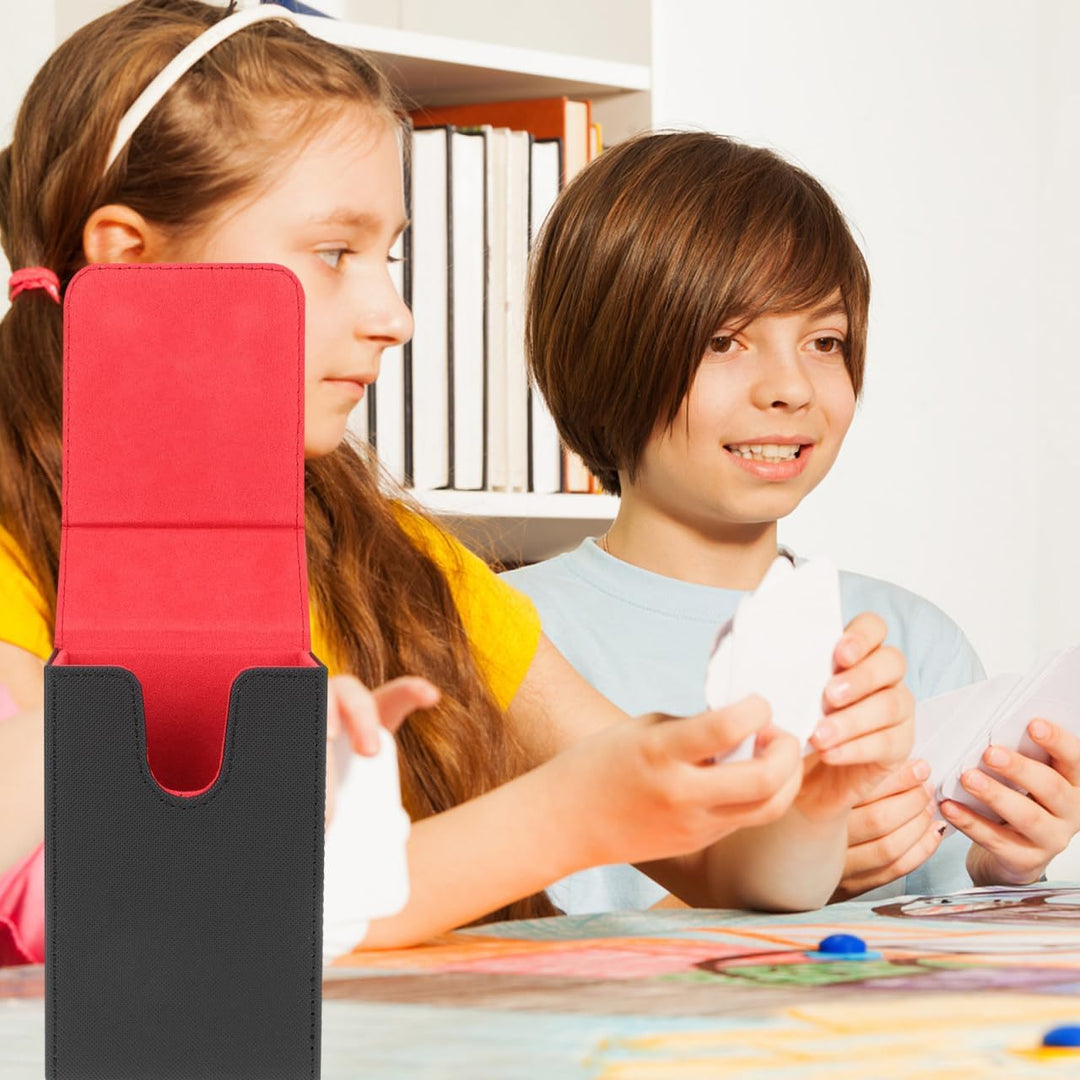 TOPBATHY Spielkartenhalter Inhaber Einer Pokerkarte PU Tarot Cards Storage Box Tragbare Tarotkartenb