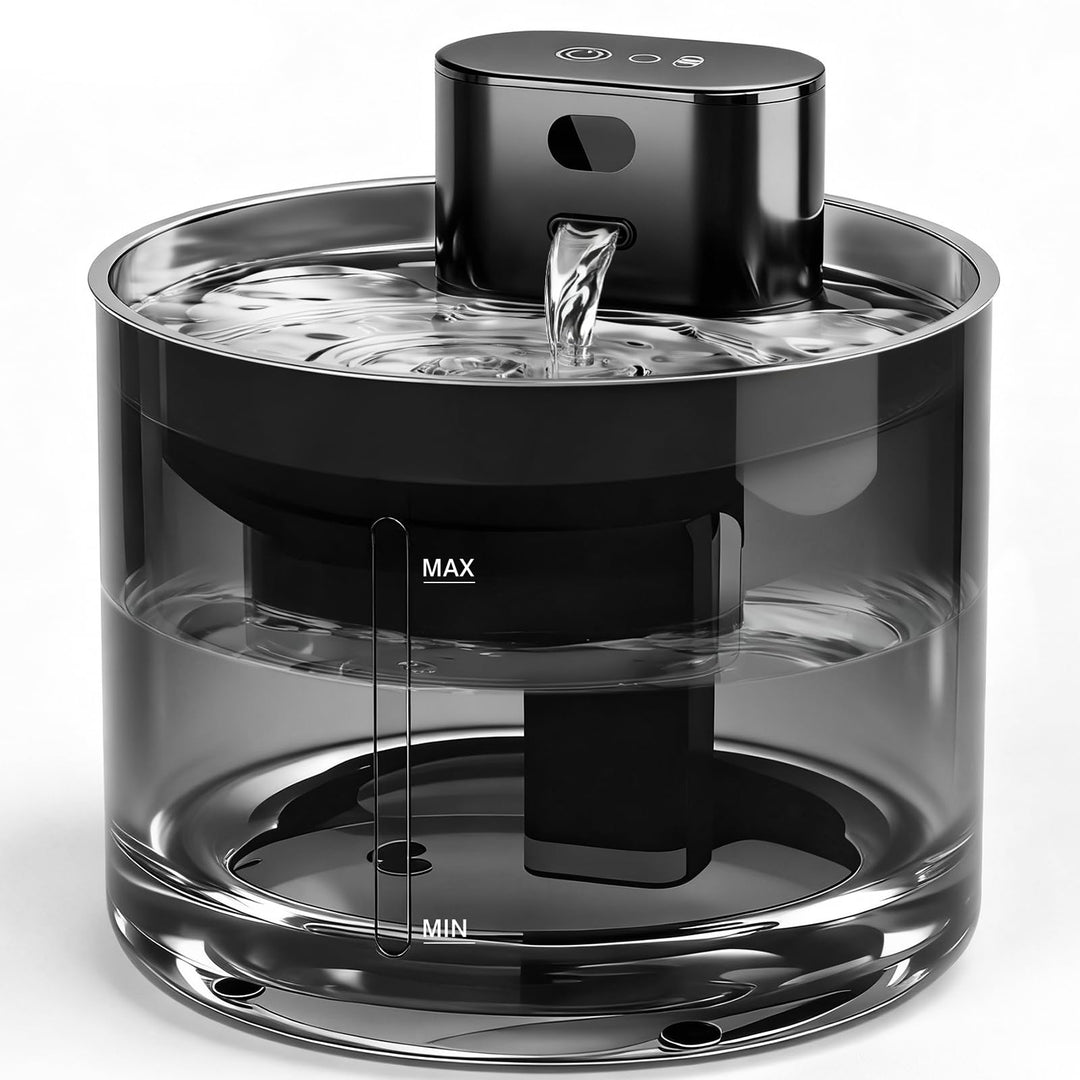Upgrade 3.5L Katzenbrunnen Kabellos mit Bewegungsmelder, Trinkbrunnen für Katze, 5000mAh Batteriebet