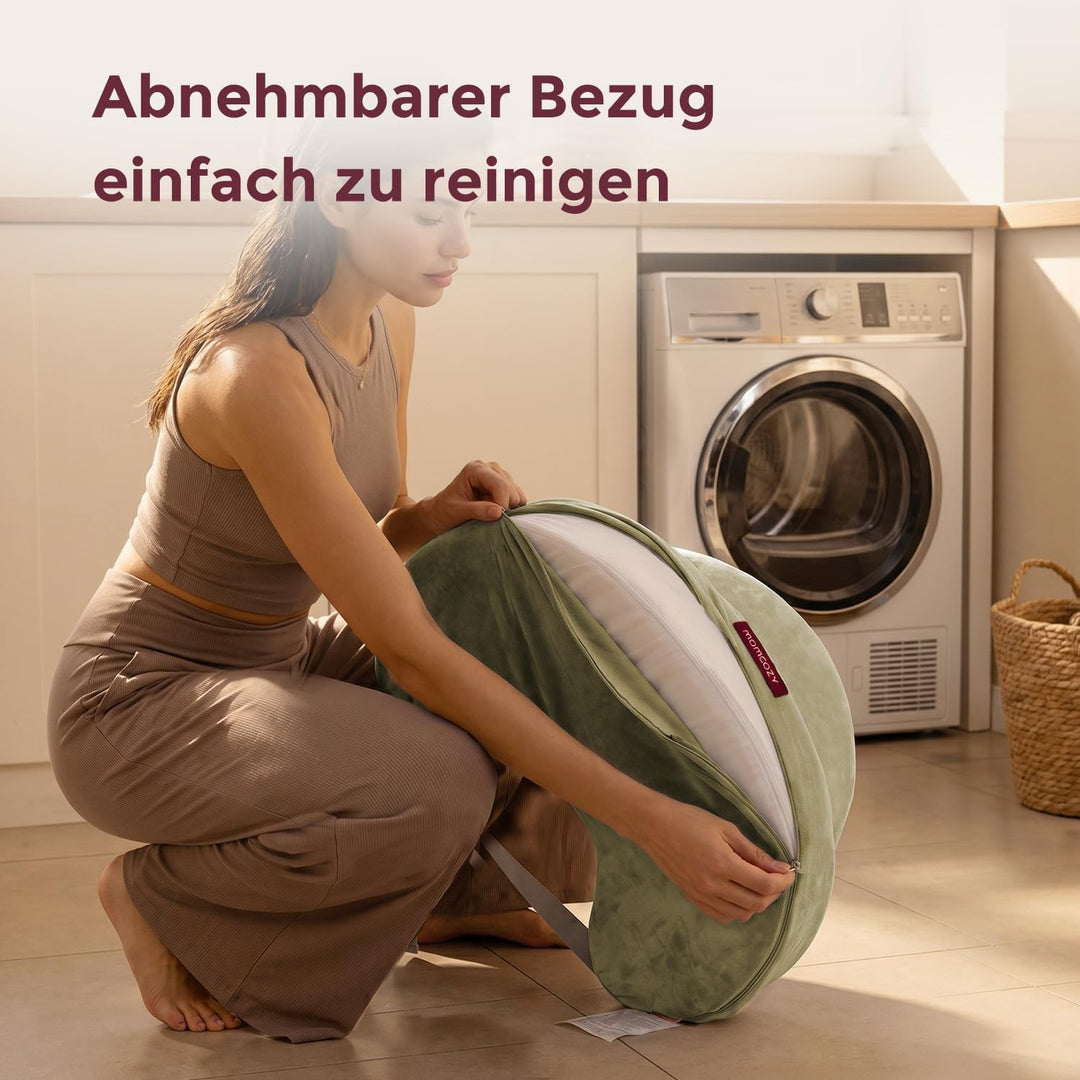 Momcozy Stillkissen mit Sicherheitsstütze – Fester und federnder Memory-Schaum – Stabile, ergonomisc