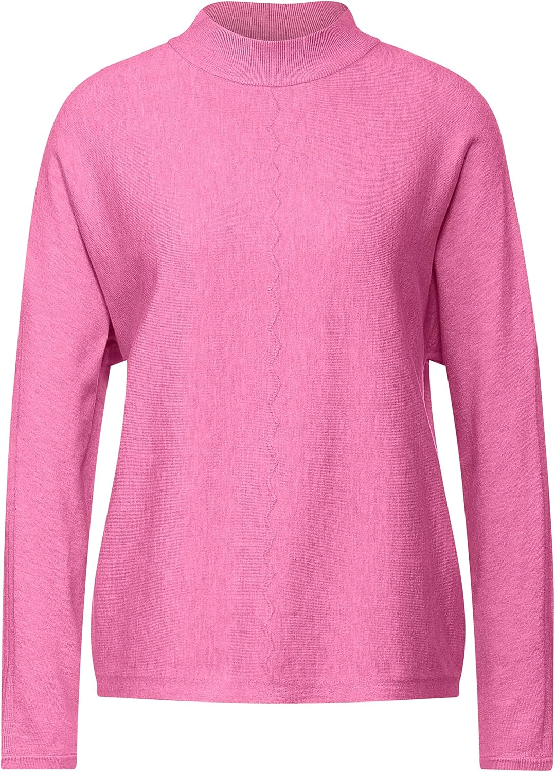 STREET ONE Damen Strickpullover 40 Pink Crush Melange, 40 Pink Crush Melange