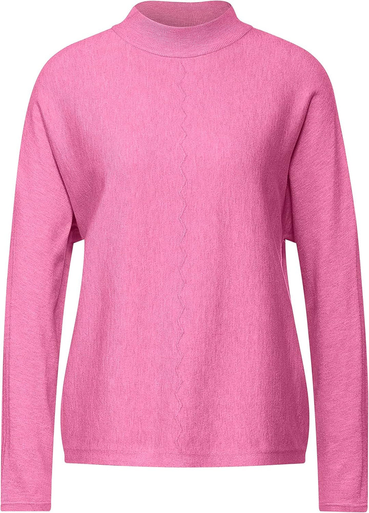 STREET ONE Damen Strickpullover 40 Pink Crush Melange, 40 Pink Crush Melange