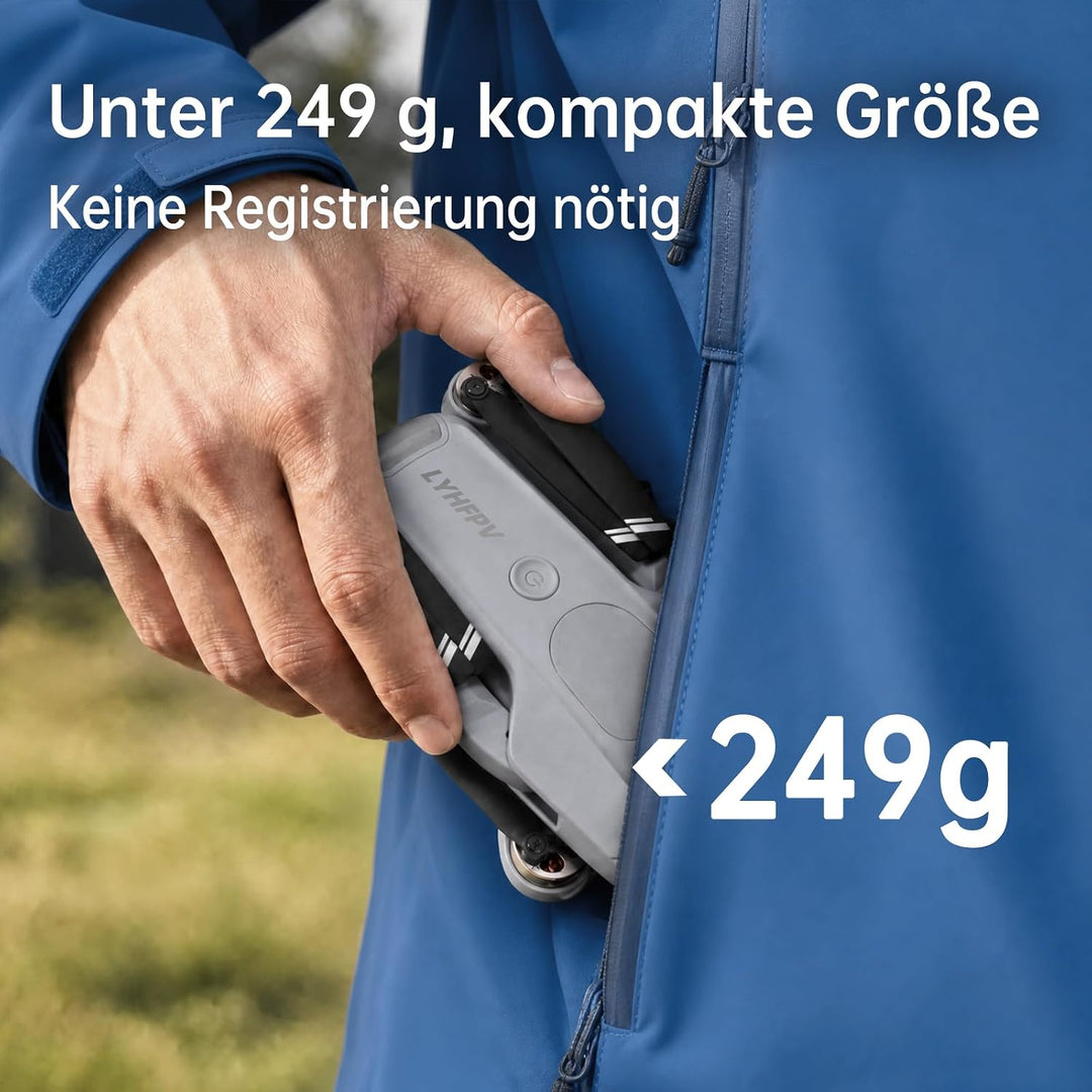 GPS-Drohne mit Kamera für Erwachsene 4K, unter 249 g, max. 60 Minuten Flugzeit, professionelle Drohn
