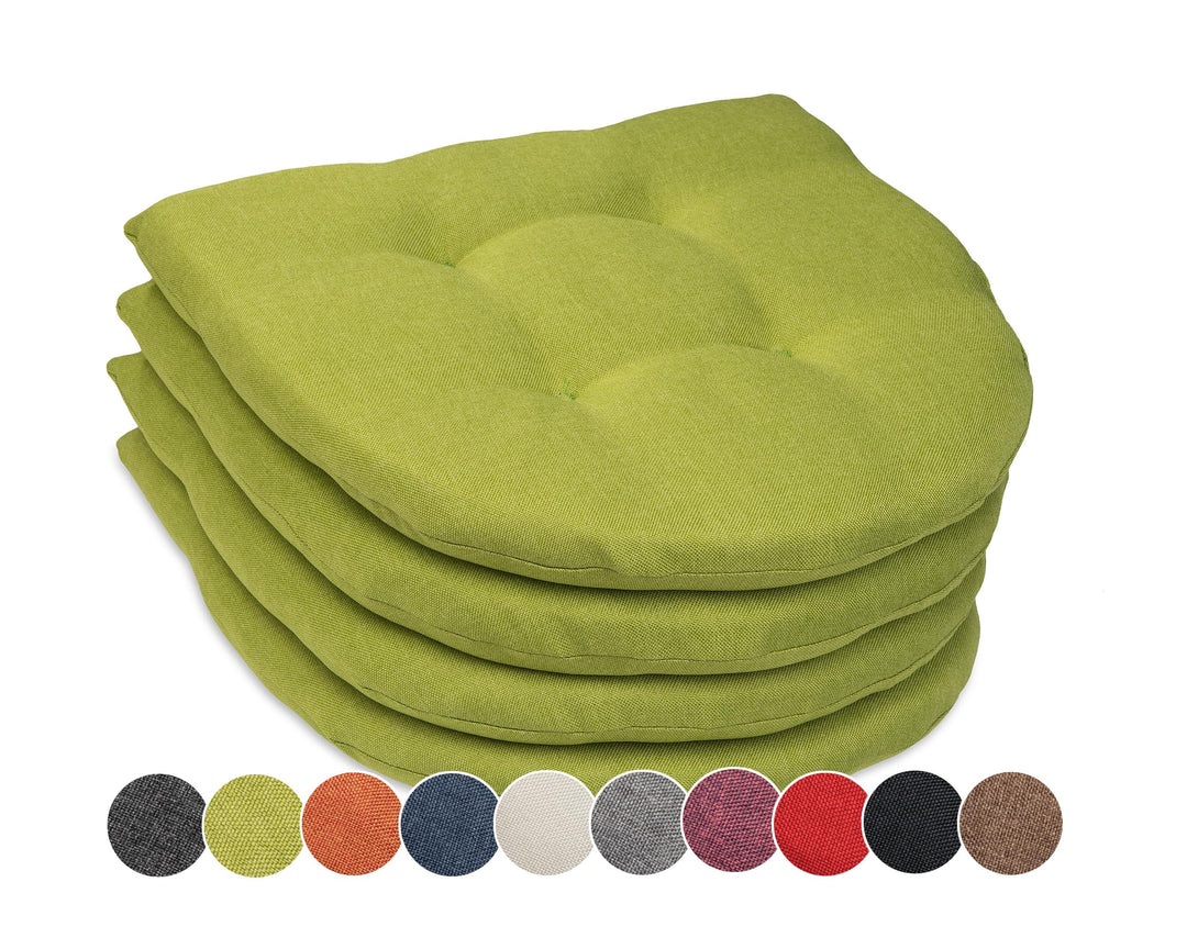 sunnypillow 4er Set Stuhlkissen 40x40 cm - Sitzkissen Stuhl 5cm dick - Sitzpolster für Stühle, Bänke
