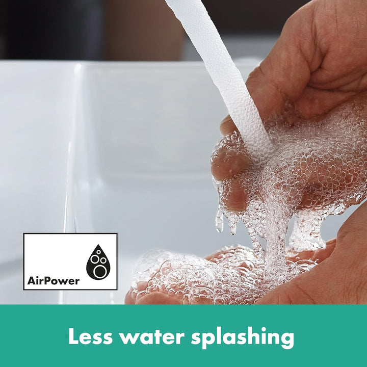 hansgrohe Talis S - Waschtischarmatur mit Zugstangen-Ablauf, 360° schwenkbar, Wasserhahn Bad mit Aus