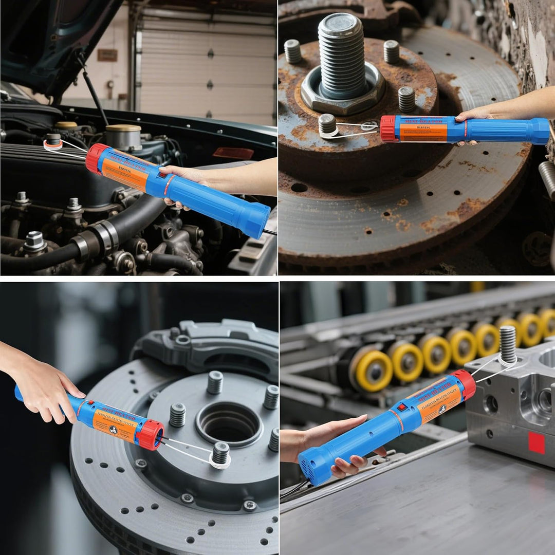 Induktionsheizgerät mit 6 Starren Spulen,2 Flexiblen Spulen,1100W kfz Induktionsheizer 5-40 Sekunden