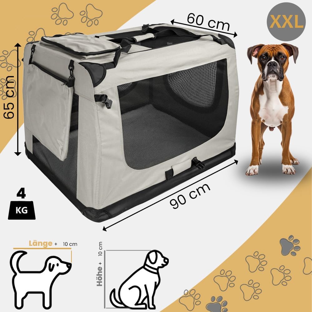 Faltbare Hundebox Transporttasche Transportbox Auto für Katze Hunde Grosse Kleine Box Bag Bed Decke