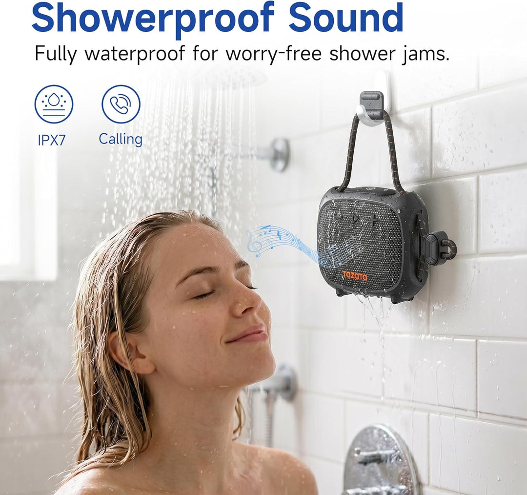 TAZATA Robuster Outdoor-Lautsprecher, IPX7 wasserdicht, schwimmender Bluetooth-Lautsprecher mit 11 S