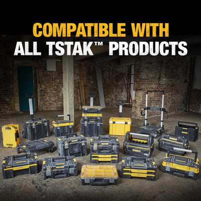 Dewalt TSTAK-Werkzeugtrage (belastbar bis 20 kg, Abmessungen 440 x 314 x 176 mm, klappbarer Handgrif