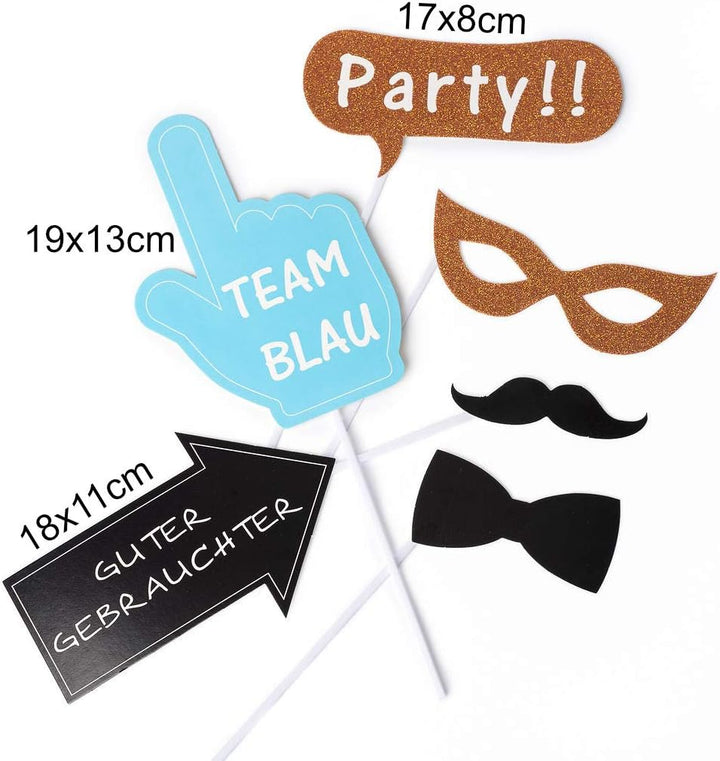 Fotorequisiten Hochzeit Fotobox Accessoires - Photo Booth Mit Deutschen Frechen Sprüchen Extra Gross