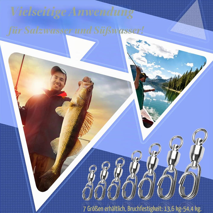 9Tong Kugellager Set Angeln Wirbel Snaps Rolling Kugellager Wirbel Angeln Snaps Lock Salzwasser Ange