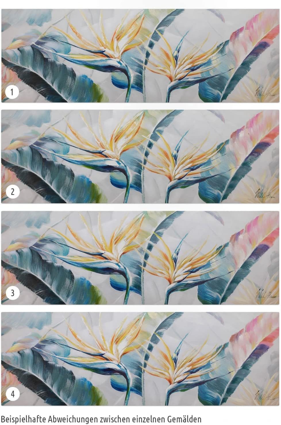 KunstLoft Leinwandbild | 100% HANDGEMALT | 150x50cm | Gemälde &
