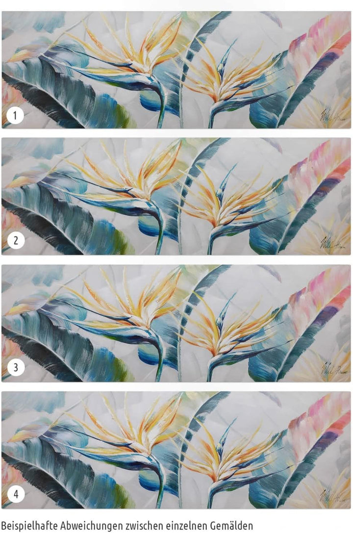 KunstLoft Leinwandbild | 100% HANDGEMALT | 150x50cm | Gemälde &