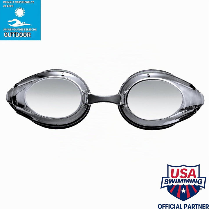 arena Tracks Anti-Fog Wettkampf Schwimmbrille Unisex für Erwachsene, Schwimmbrille mit UV-Schutz, 4