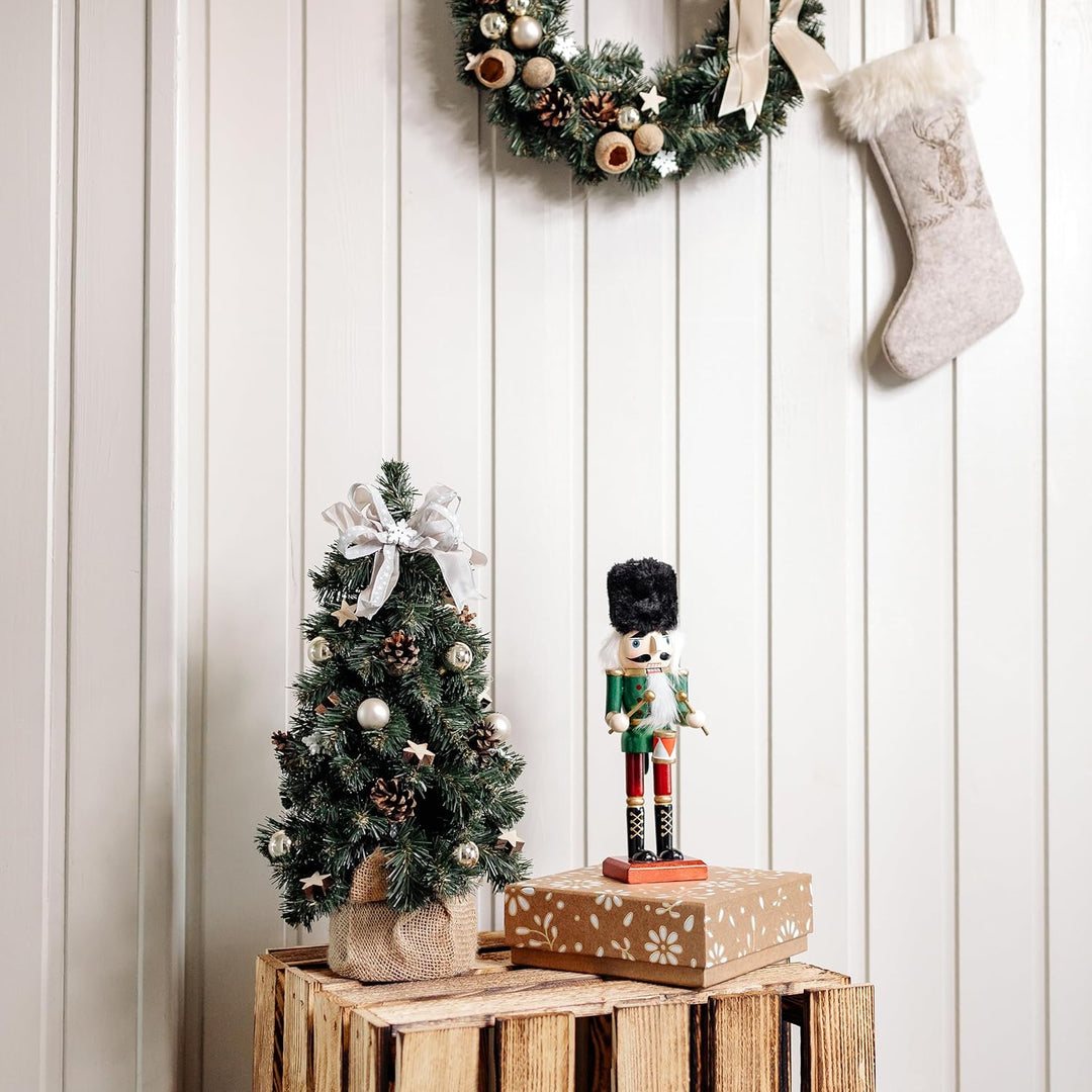 Creative Home Kleiner Weihnachtsbaum Champagner Geschmückt | Höhe 40 cm | Künstlicher Tannenbaum Min