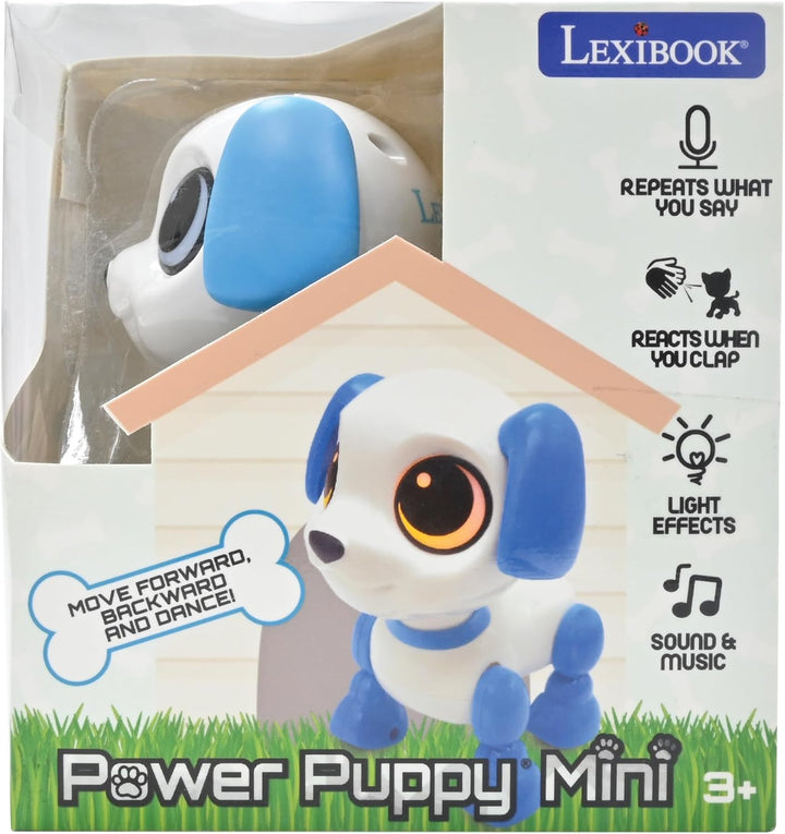 Lexibook Power Puppy - Mini - Mein kleiner Roboterhund - mit Geräuschen, Musik, Lichteffekten, Sprac