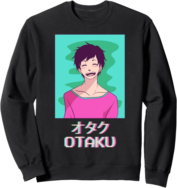 Otaku Anime Boy Japanische Vaporwave Ästhetik Sweatshirt