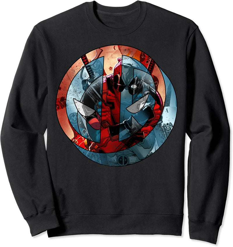 Marvel Deadpool Circle Screen Logo Sweatshirt