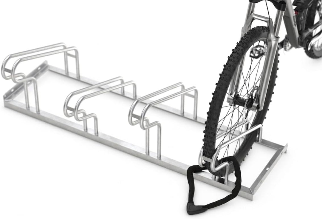Bügelparker 1054 | einseitig | Fahrradständer für 4 Fahrräder | Freiaufstellung | Stabile, formschön