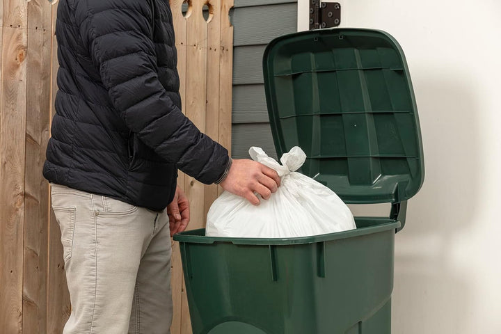 United Solutions ECOSolutions Mülleimer mit Rädern, 32 Gallonen, ECO Grün, 2 Stück