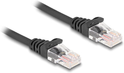 DeLOCK RJ45 Spiralkabel Stecker zu Stecker Cat.5e 2 m schwarz