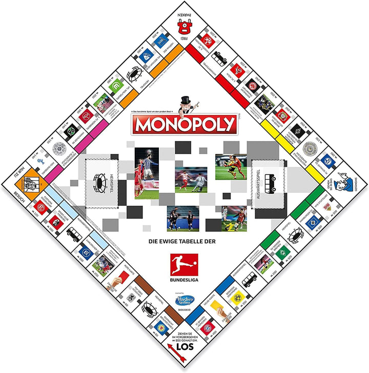 Winning Moves Monopoly Bundesliga Edition - Monopoly Spiel für Fans - Familienspiele Strategie Brett