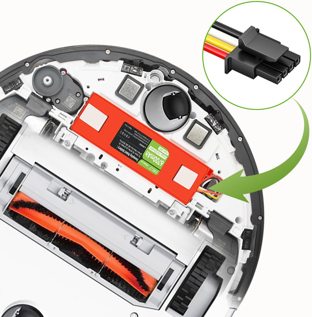 6700mAh Akku für Xiaomi Roborock S5, S50, S5 Max, S6, S6 MaxV, S7 MaxV Ultra/Pure, S8, S55, Brr-2p4s