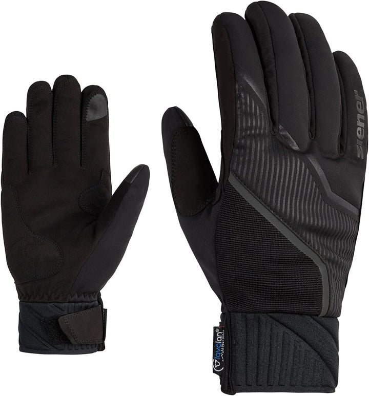 Ziener Herren Uzomi Langlauf/Nordic/Crosscountry-Handschuhe | extra warm, Touch, Soft-Shell 9 Schwar