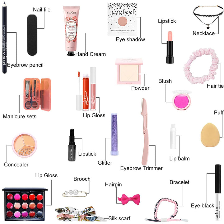 FantasyDay Xmas Make-up Sets Multifunktions Schminkkoffer Mädchen Makeup Geschenkset Kosmetik für Ge