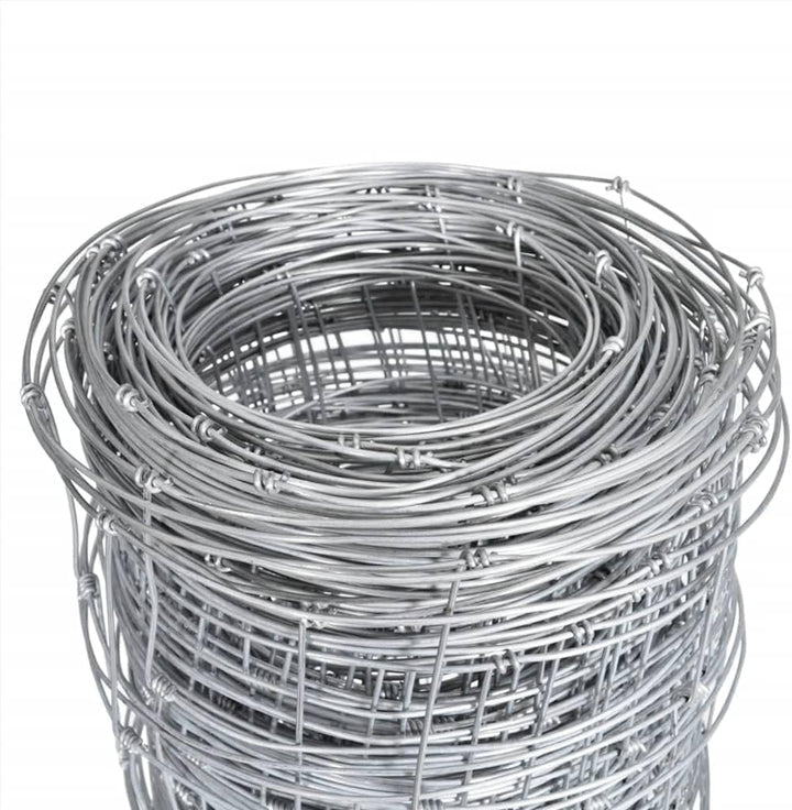 HOMIUSE Gartenzaun Verzinkter Stahl 50x12,5 m Silbern Gartenzaun Metall Drahtgitter Gartenzaun Sicht