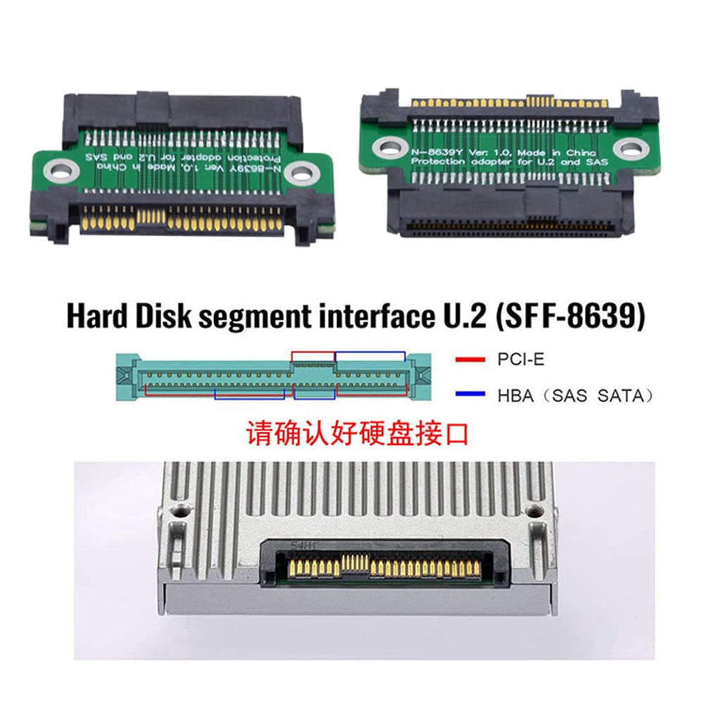 Cablecc U.2 U2 SFF-8639 NVME PCIe 4.0 SSD Stecker auf Buchse Adapter Verlängerung 68pin PCI Express
