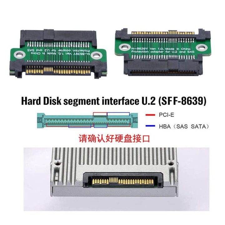 Cablecc U.2 U2 SFF-8639 NVME PCIe 4.0 SSD Stecker auf Buchse Adapter Verlängerung 68pin PCI Express