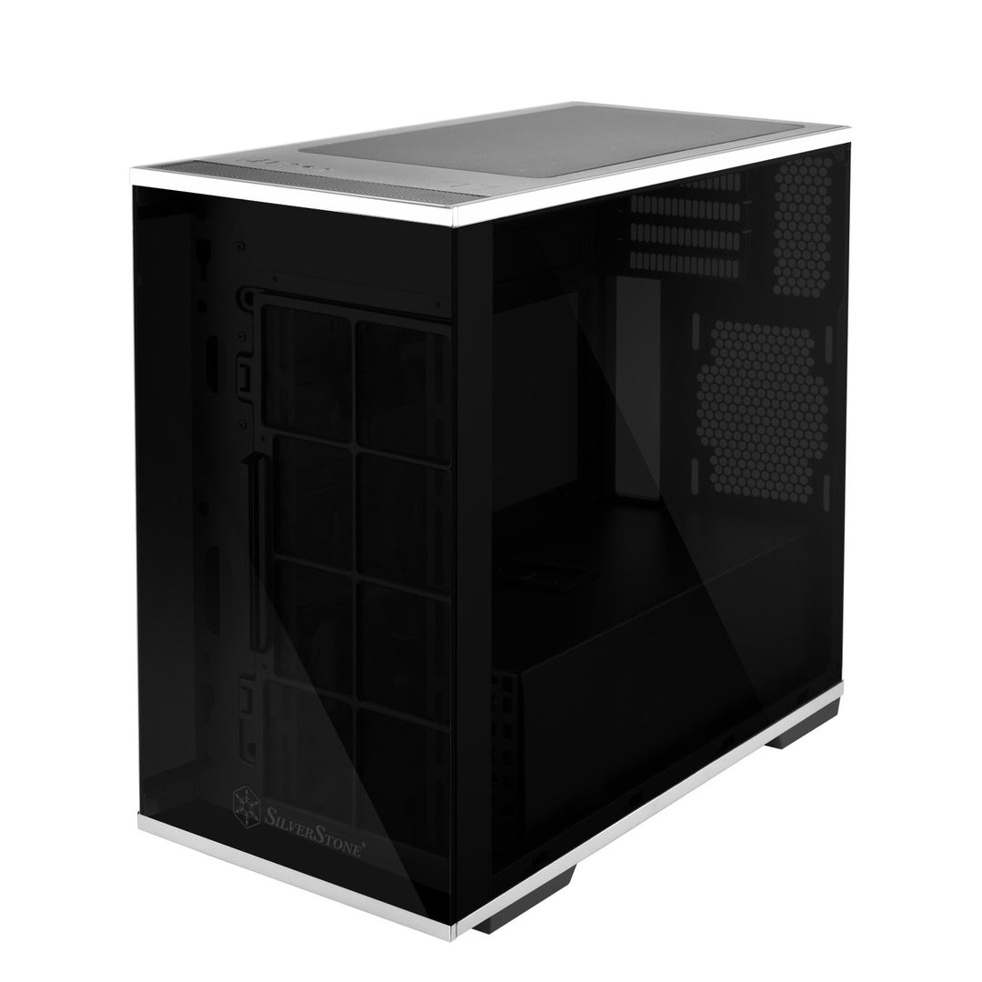SilverStone Technology SST-LD01B - Lucid Serie Mini Tower Micro ATX Computer Gehäuse, 3X Seitenteil