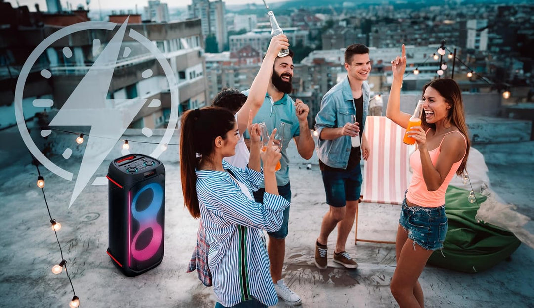 Maginon Party-Soundsystem PS-60-60 Watt-RMS, TWS-Technologie, Bluetooth, AUX, USB, Speicherkarte, Mi