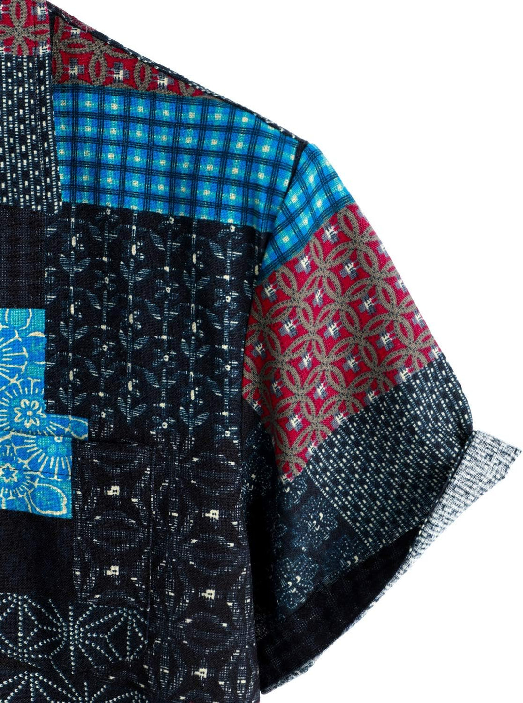 LucMatton Hawaiihemden für Herren, Baumwolle, Leinen, traditionelle Motive, Kurzarm, Knopfleiste XL
